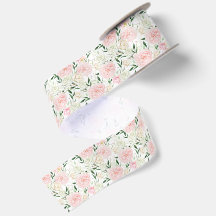Zachte Blush Pioen & Roos Waterverf Bloemmotief