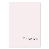 Zachte Blush Plain Achtergrond Minimale tabelnaam Kaart (Achterkant)