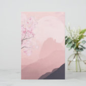 Zachte blush roze horizon Stationery Briefpapier (Staand voorkant)
