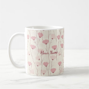Zachte Boho Roze Bloemstuk Persoonlijk Koffiemok