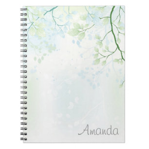 Zachte bomen en bladeren Notitieboek