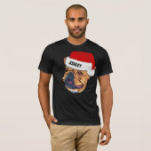 Zachte Boston Terrier Kerstmuts Hond Groot T-shirt (Voorkant volledig)