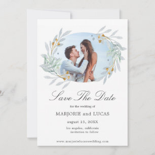 Zachte Botanische Krans ⎥ Foto Bewaar De Datum Kaa Save The Date