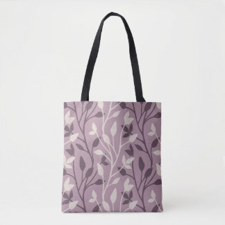 Zachte Botanische Mauve Blad Elegante Chic Draagtas