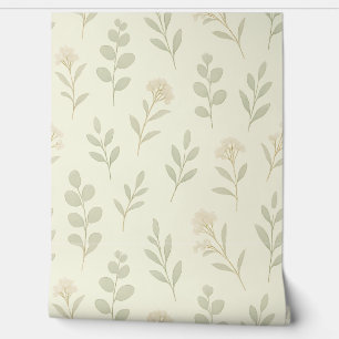Zachte Botanische Nursery Wallpaper – Neutraal Gro Behang