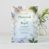 Zachte Botanische Tuin Huwelijksuitnodiging Kaart (Staand voorkant)