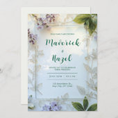 Zachte Botanische Tuin Huwelijksuitnodiging Kaart (Voorkant / Achterkant)