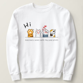 Zachte Cartoon Kattenpoot T-Shirt sweatshirt