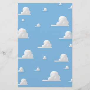 Zachte cartoonwolkpatroon briefpapier