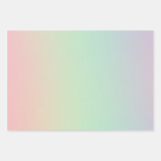 Zachte chique pastel ombre verloop inpakpapier vel (Voorkant 3)