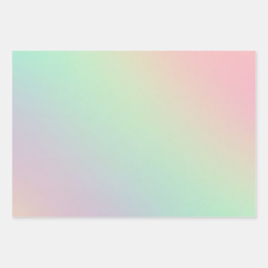 Zachte chique pastel ombre verloop inpakpapier vel (Voorkant)