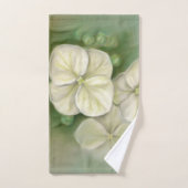 Zachte crème Witte pasta Hydrangea Floral Bad Handdoek (Handdoek)