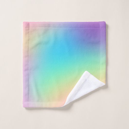 Zachte curmatische regenbooggradiënt bad handdoek (Wasdoekje)