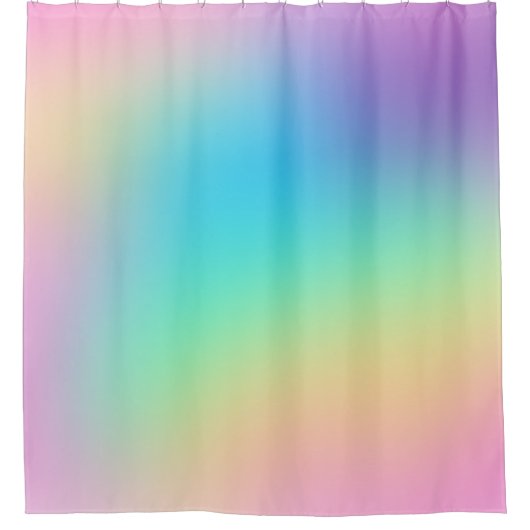 Zachte curmatische regenbooggradiënt douchegordijn (Voorkant)