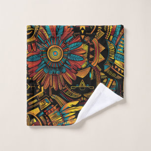 Zachte cyaan "Aztec Dream" pluche washandje