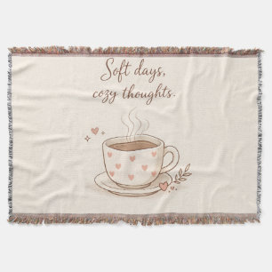Zachte dagen, warme gedachten - Mooie koffiekop ku Deken