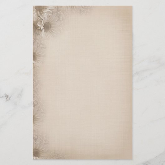 Zachte Daisies-grens Briefpapier (Voorkant)