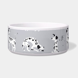 Zachte Dalmatiër Hond Naadloos Patroon Voerbakje