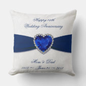 Zachte Damask 45th Wedding Jubileum Sierkussen (Voorkant)