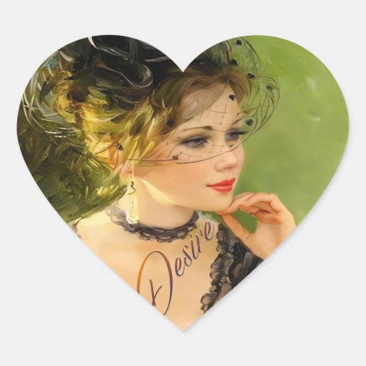 Zachte Dames Hart Stickers (Voorkant)