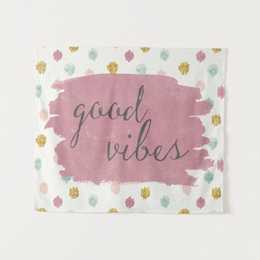 Zachte Deco IV | Good Vibes Wandkleed (Voorkant (horizontaal))