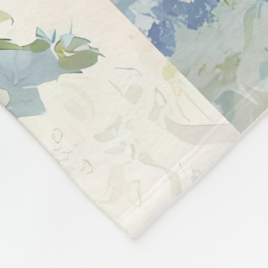 Zachte delicate bloemen roze en blauwe patchwork fleece deken (Hoek)