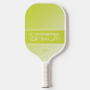 Zachte Dink Pun Beginletters Ombre Groen Geel Spor Pickleball Paddle