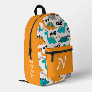 Zachte Dinosaurus Patroon Aangepaste Monogram Naam Bedrukte Rugzak