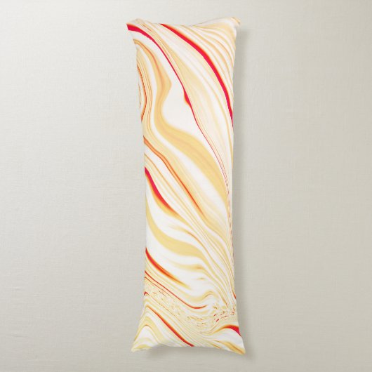 Zachte doek met lichtbeige tonen, rode roze kromme lichaamskussen (Voorkant Verticaal)