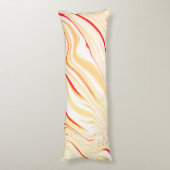 Zachte doek met lichtbeige tonen, rode roze kromme lichaamskussen (Achterkant (Verticaal))