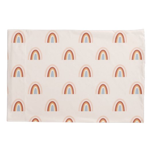 Zachte Doodle Regenboog Patroon Kussensloop (Achterkant-Links)