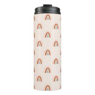 Zachte Doodle Regenboog Patroon Thermosbeker