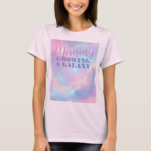Zachte Dromerige Pastel Roze Blauwe Kosmische Melk T-shirt (Voorkant)