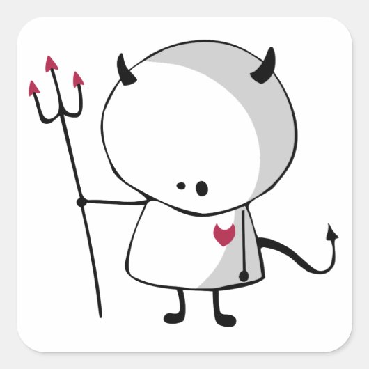 Zachte Duivel Zak Sticker (Voorkant)