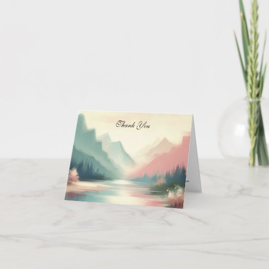 Zachte echo's van de bergen bedankkaart (Voorkant)