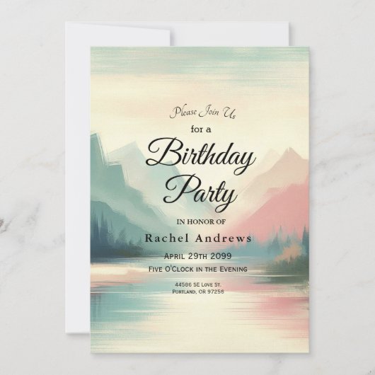 Zachte echo's van de bergen kaart (Voorkant)