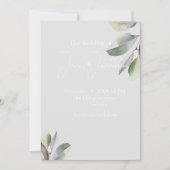 Zachte eenvoudige eucalyptusbladeren kaart (Voorkant)