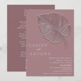 Zachte eenvoudige reliëf tropische blad alles in é kaart