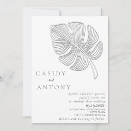 Zachte eenvoudige reliëf tropische blad alles in é kaart