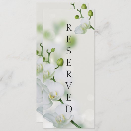 Zachte Elegant orchidee achtergebleven stoeltje Menu (Voorkant / Achterkant)