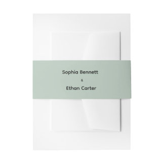 Zachte Elegante Esthetische Klassieke Minimale Tro Uitnodigingen Wikkel