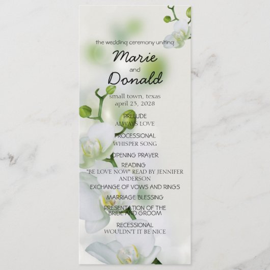 Zachte Elegante Orchidee Programma (Voorkant)