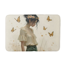 Zachte elegantie in een vlinderdans badmat
