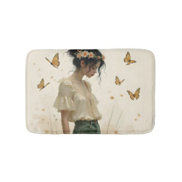 Zachte elegantie in een vlinderdans badmat