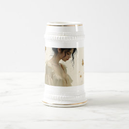 Zachte elegantie in een vlinderdans bierpul