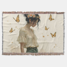 Zachte elegantie in een vlinderdans deken