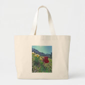 Zachte en gele bloemen grote tote bag (Voorkant)