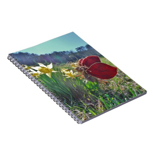 Zachte en gele bloemen notitieboek (Rechterzijde)