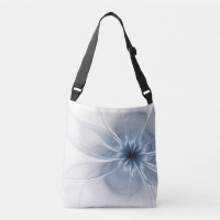 Zachte en gevoelige blauwe fractale fantasiebloem