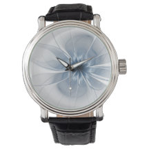 Zachte en gevoelige blauwe fractale fantasiebloem